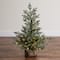Nearly Natural; Nearly Natural 3ft. Pre-Lit Artificial Pine Christmas Tree in Jute Wire Planter, Warm White LED lights; Category:Christmas Tabletop & Accent Trees; Image:9
